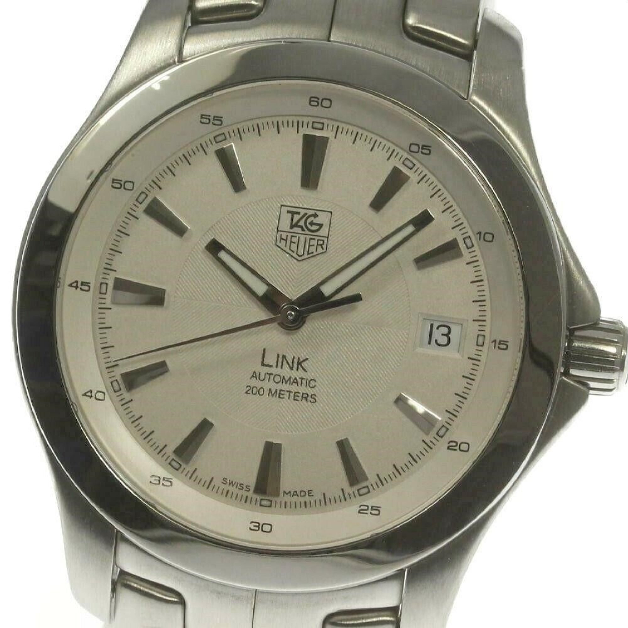 Shop Black Friday Deals On Tag Heuer Men S Wjf2111 Ba0570 Link Stainless Steel Watch Silver On Sale Overstock 31674444