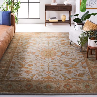 SAFAVIEH Handmade Heritage Mallorca Border Traditional Oriental Wool Rug