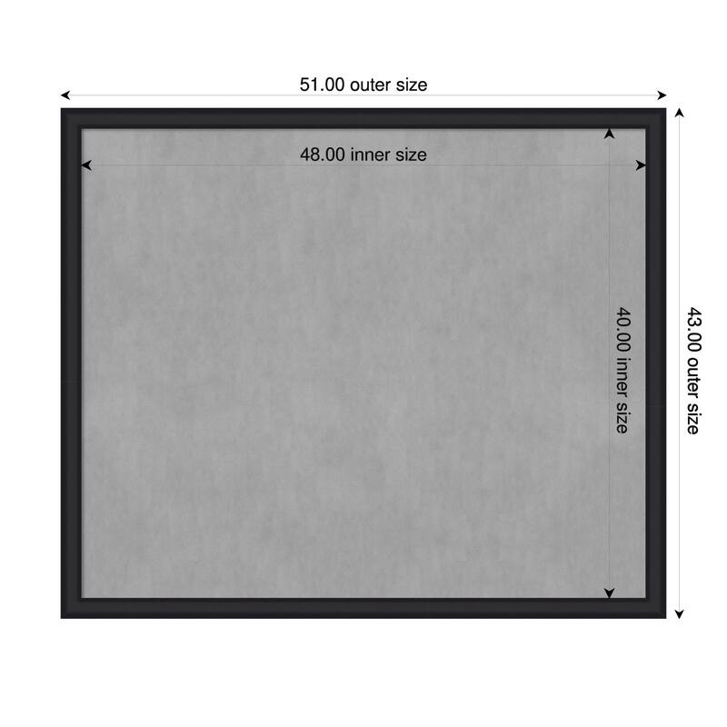 Amanti Art Oliver Black Narrow Framed - 51 x 43 in - Oliver Black Narrow