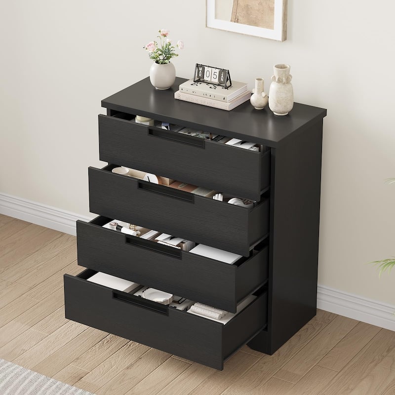 4/5 Drawer Dresser for Bedroom,Wooden Dresser Chest of Drawers with Embedded Handles
