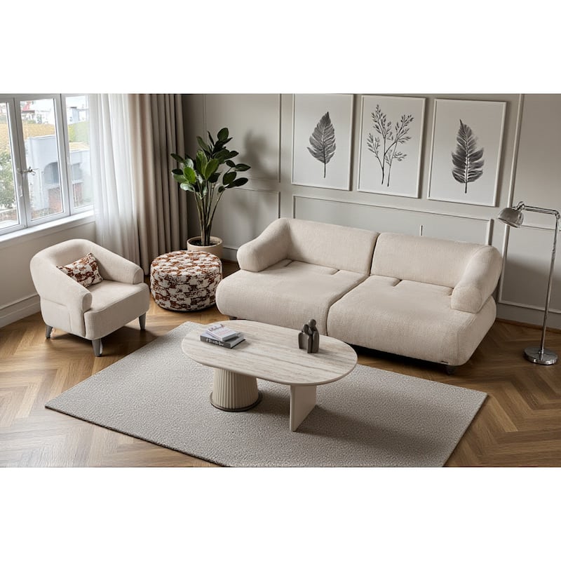 Vireo 4 Pieces Living Room Sets 1 Sofa 1 Loveseat 2 Chair