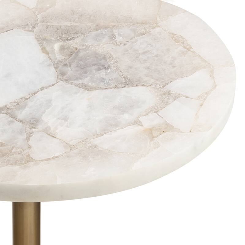 Kate and Laurel Engles Adjustable Marble Table and Plant Stand