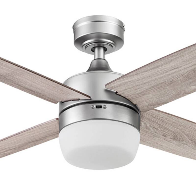 44" Prominence Home Atlas Pewter Modern Indoor LED Ceiling Fan with Light and Remote Control