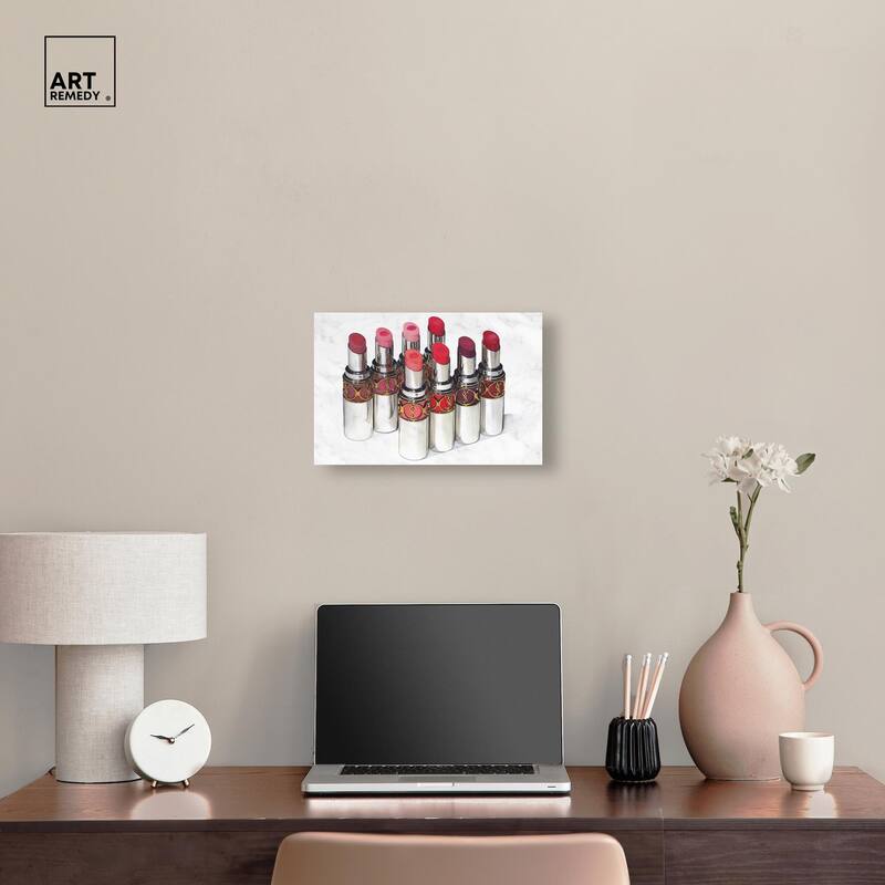 Doll Memories - Lipsticks 22 Canvas by Art Remedy, Gallery Wrapped