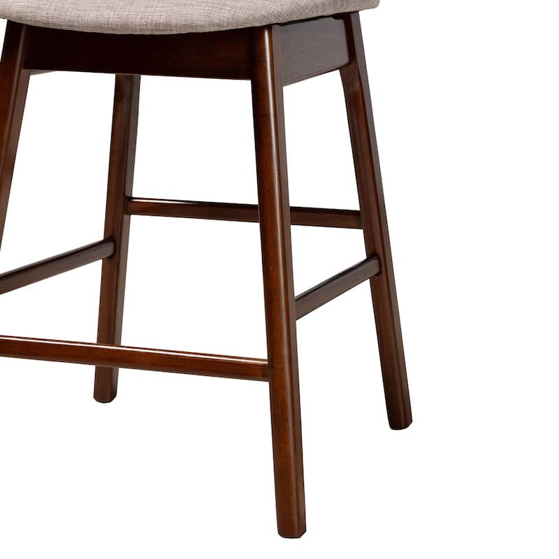Darrion Mid-Century Modern Fabric and Wood 5-Piece Pub Set