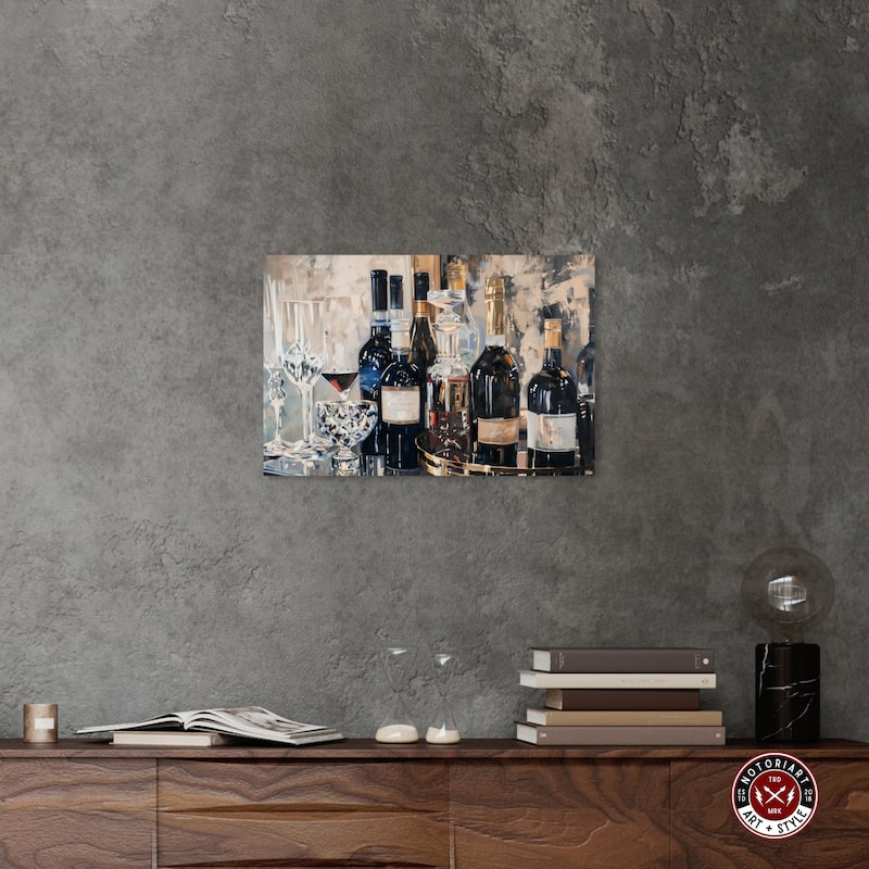Notoriart Bar Table Classics Gallery Wrapped Bar Cart Art For Men