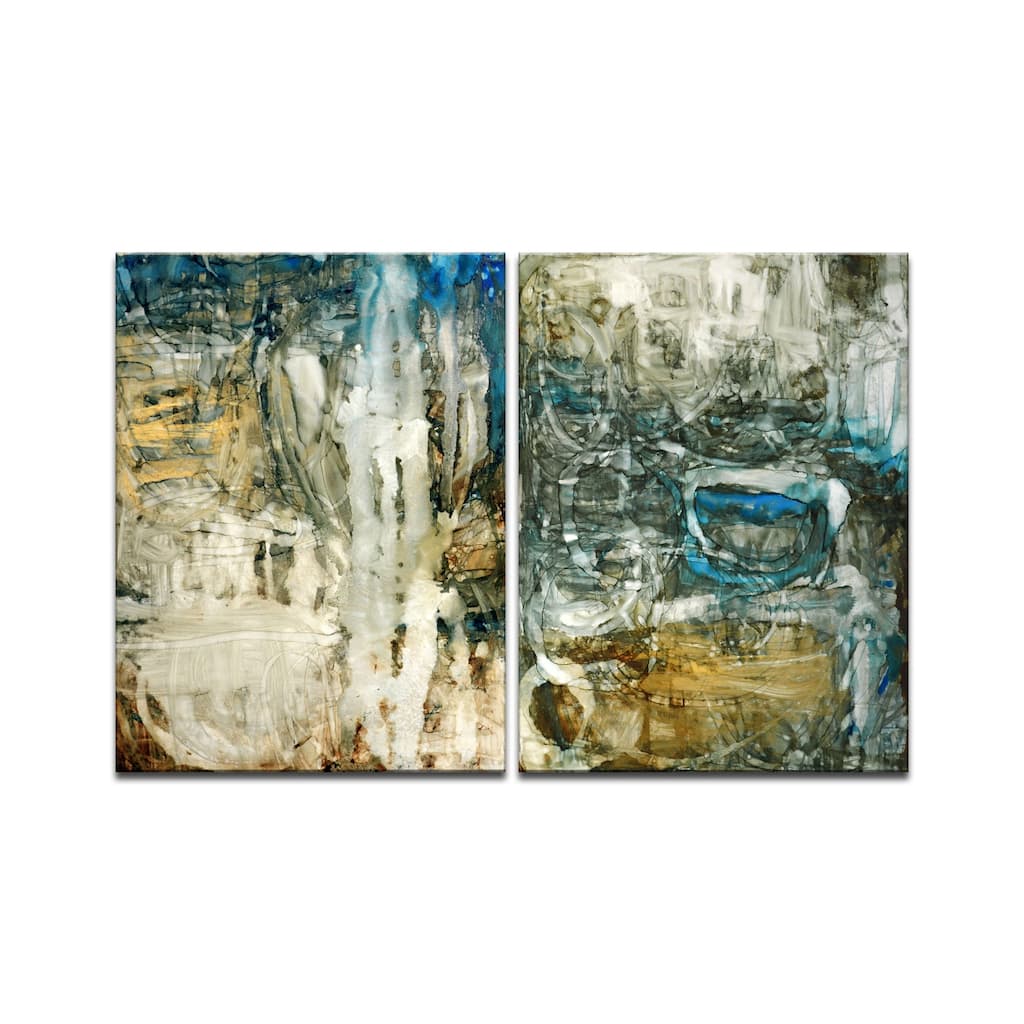 'Canyon Falls I/II' 2 Piece Wrapped Canvas Wall Art Set by Norman Wyatt Jr.