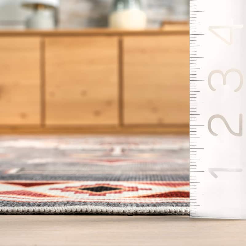 Nuloom Lynx Southwestern SplashGuard Machine Washable Area Rug
