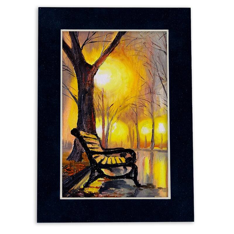 16x16 Mat for 8x8 Photo - Navy Suede Matboard for Frames Measuring 16 x 16 Inches - To Display Art Measuring 8 x 8 Inches