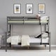 preview thumbnail 24 of 41, Twin Over Full Bunk Bed,Solid Wood Frame,High Guardrail,Safe for Kids