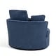 preview thumbnail 82 of 198, 41" W Oversized Accent Barrel Swivel Chair with Moon Storage Ottoman
