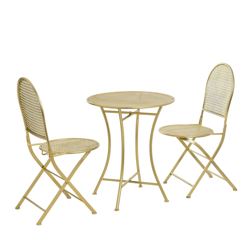 Gold best sale bistro set