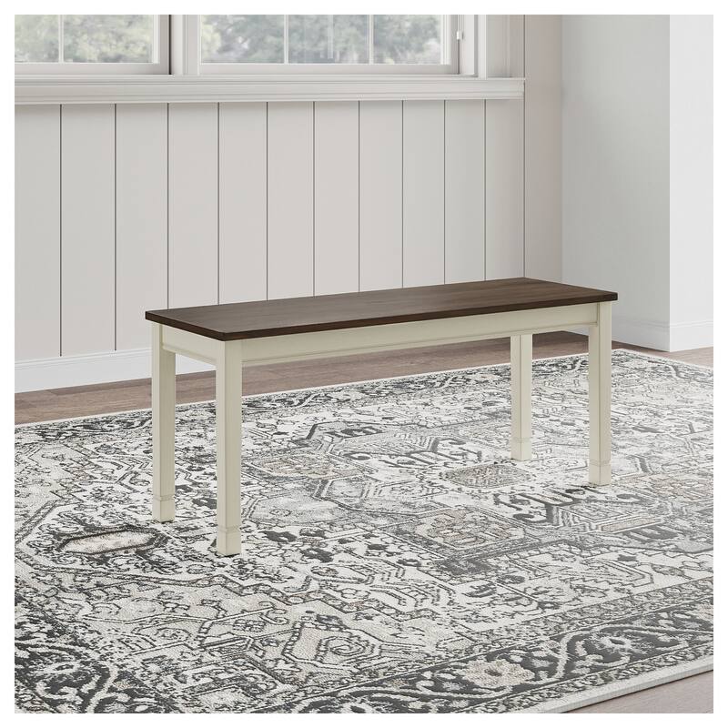 Signature Design by Ashley 'Whitesburg' Dining Room Bench - 42" W x 14" D x 17.88" H