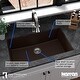 preview thumbnail 44 of 52, Karran Undermount 32.5 in. Large Single Bowl Quartz Kitchen Sink Kit
