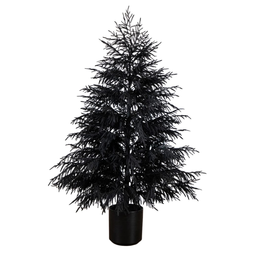Potted Norfolk Pine Halloween Artificial Tree - 6' - Unlit