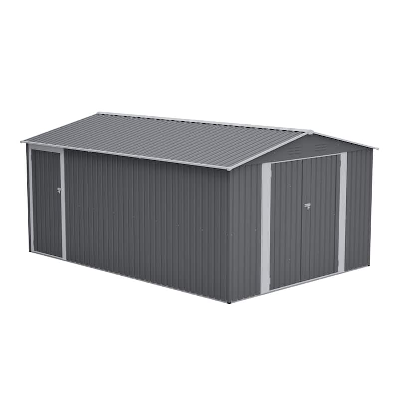 GDFStudio - Lucas All-Weather 6x4 ft Outdoor Storage Shed with Robust Construction and Easy Assembly