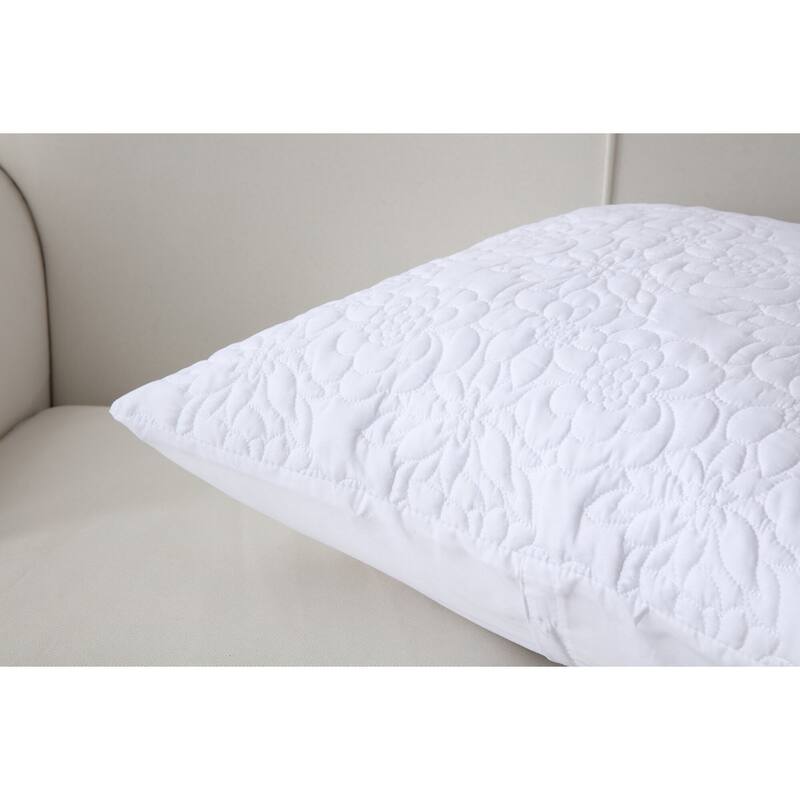 MarCielo 2 PCS Embroidered Pillow Shams Euro Sham