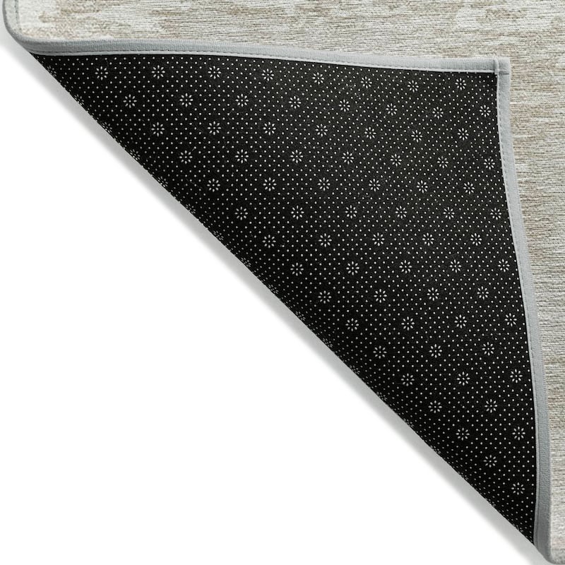 Machine Washable Indoor/ Outdoor Abstract Pixels Chantille Rug