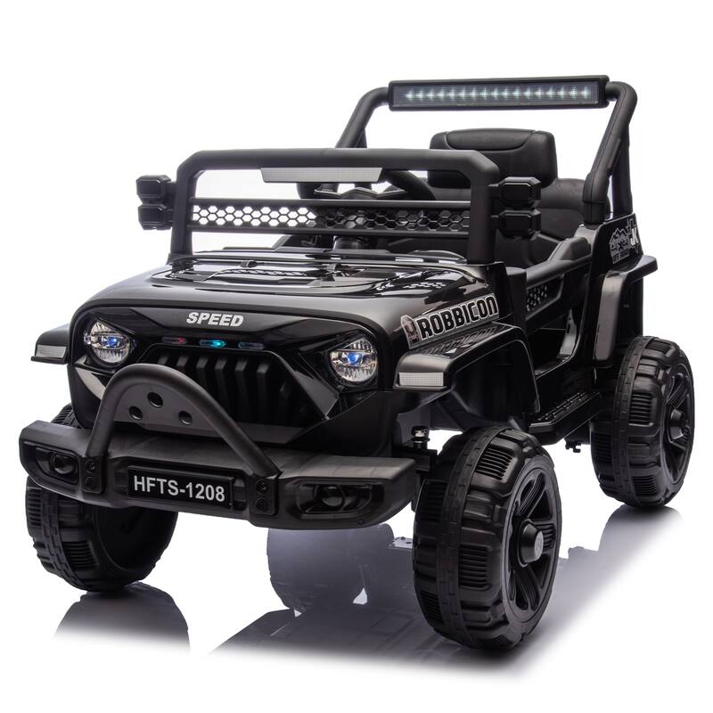 Christmas Gift 12V Ride-On Truck for Kids, Remote Control, Educational Features, Bluetooth