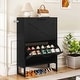 preview thumbnail 15 of 18, Moasis Shoe Storage Cabinet with 2 Flip Drawers Narrow Shoes Rack Organizer