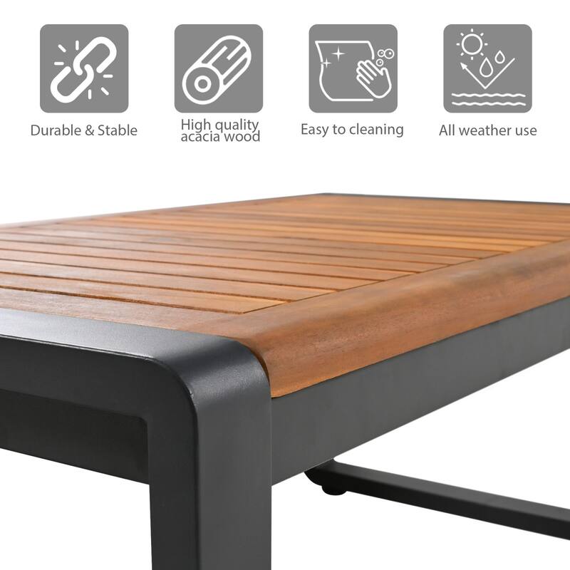 4 Pieces Outdoor Furniture Sofa for 5 Person Conversation Set