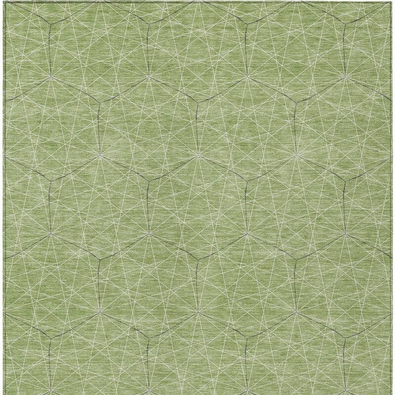 HomeRoots Geometric Transitional Rectangle Outdoor Rug