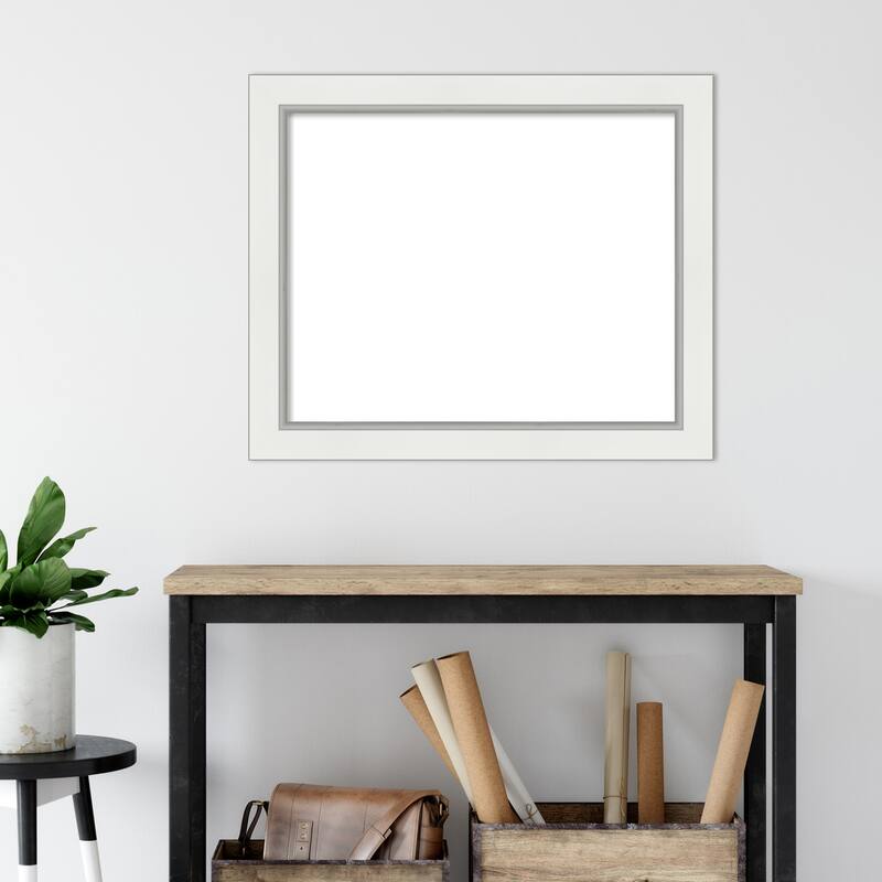 Amanti Art Eva Black Silver Framed Dry Erase Magnetic Board