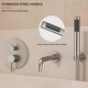 preview thumbnail 36 of 40, Wall Mounted Tub Faucet with Hand Shower Tub Filler Faucet Set
