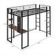 preview thumbnail 9 of 25, Merax Metal Twin Size Loft Bed with Desk, Shelves