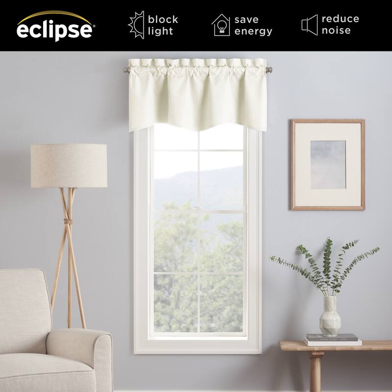 Eclipse Kendall Solid Scalloped Valance
