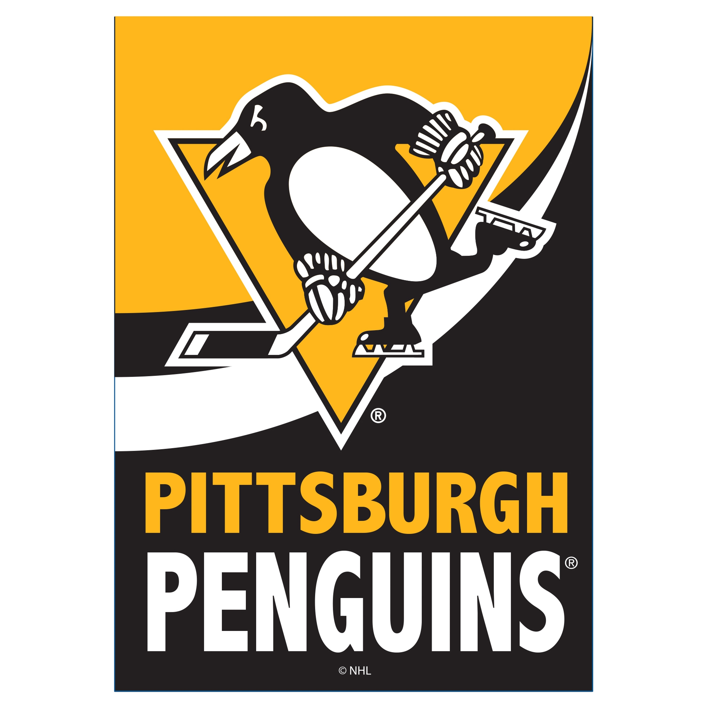 Pittsburgh Penguins Burlap Flag Garden Size