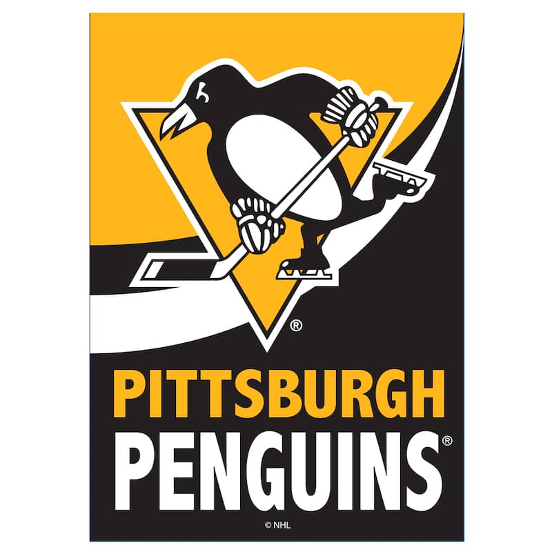 Pittsburgh Penguins Burlap Flag Garden Size
