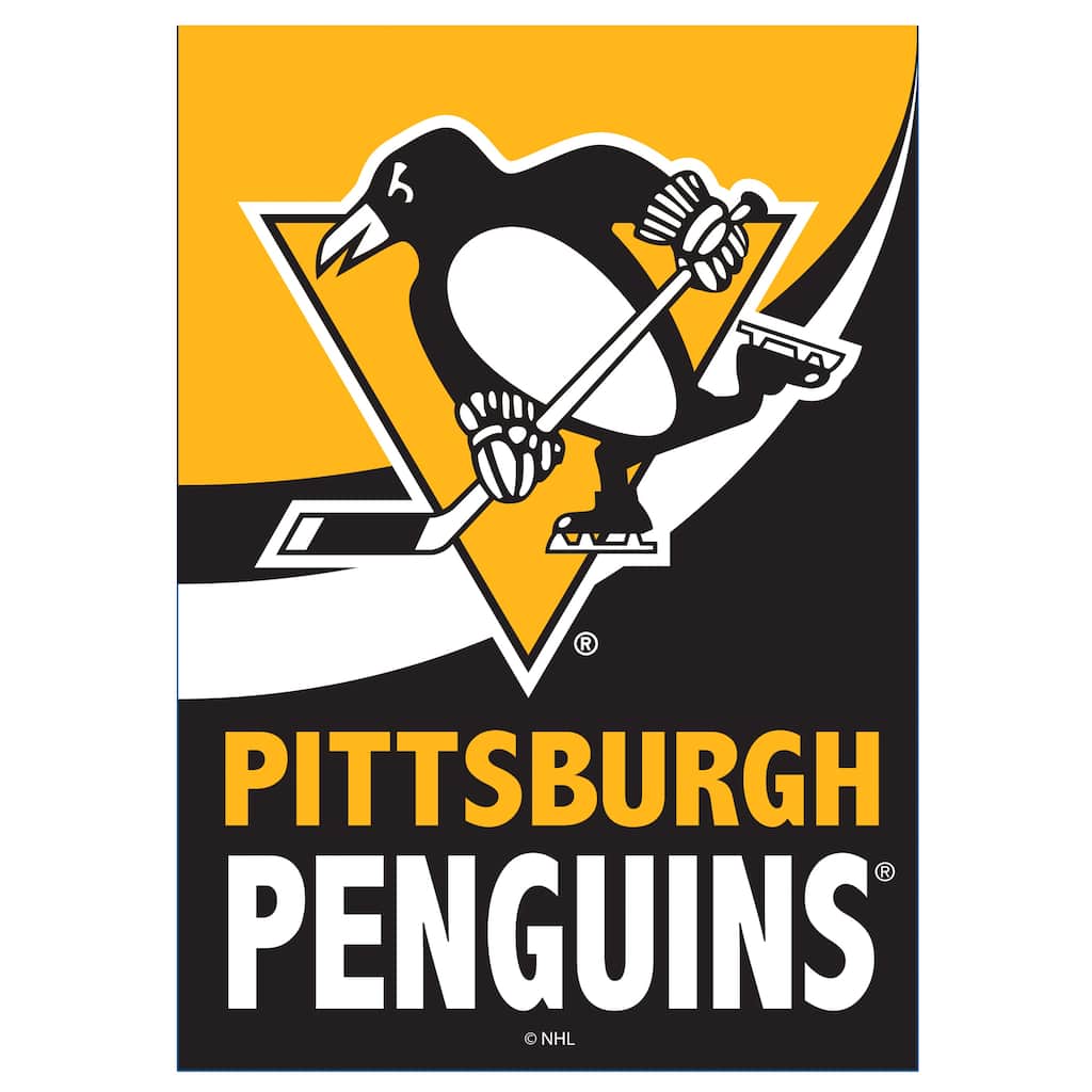 Pittsburgh Penguins Burlap Flag Garden Size