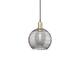 Option Black Antique Brass / Light Smoke Deco Swirl