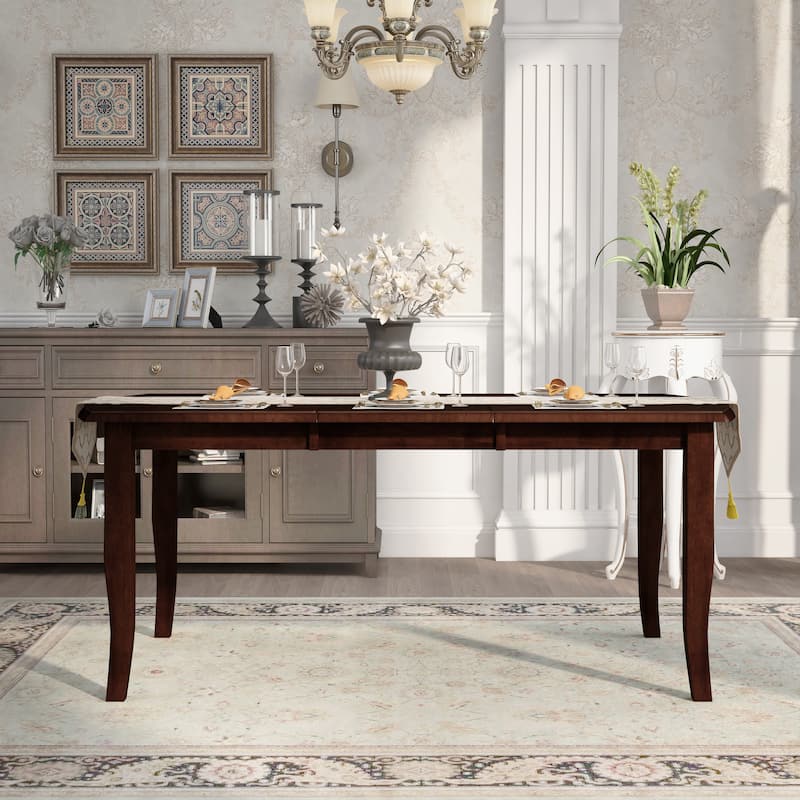 Furniture of America Zita Espresso 72-inch Wood Expandable Dining Table - Dark Cherry