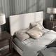 preview thumbnail 38 of 58, Furniture of America Gail Modern White Boucle Adjustable Queen-Size Platform Bed