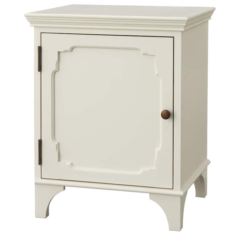 Lifestorey Andrea 1-Door Nightstand - Milk White