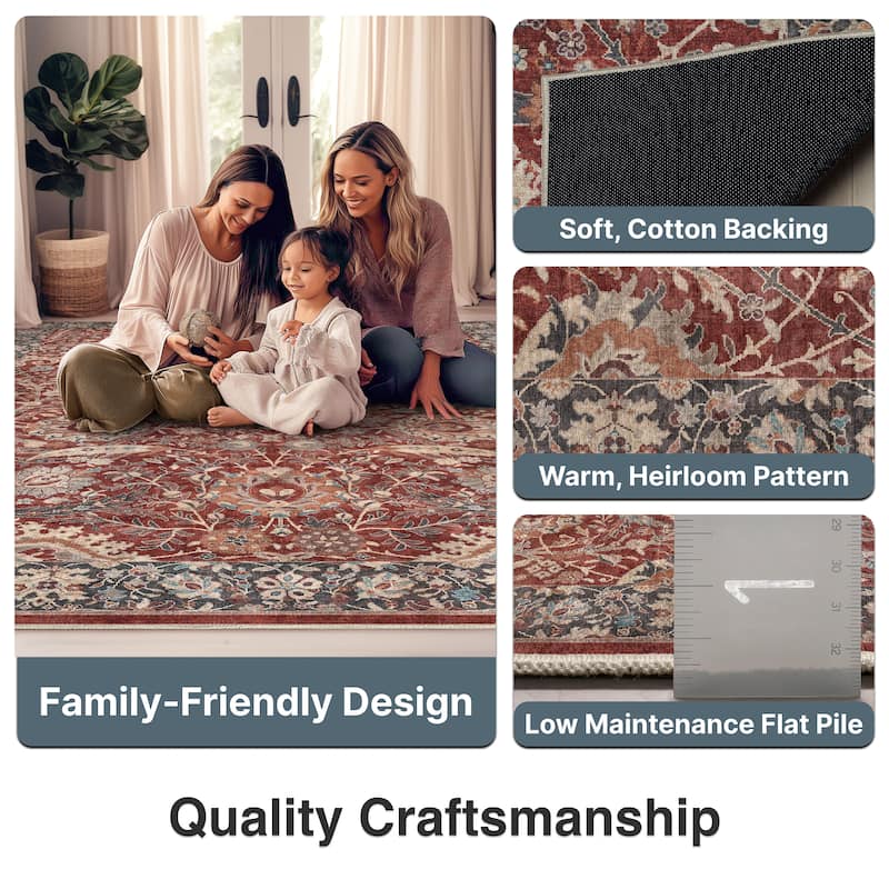 Well Woven Vintage Liana Flat-Weave Area Rug