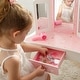 preview thumbnail 3 of 7, Teamson Kids - Fashion Twinkle Star Prints Gisele Play Vanity Set - 23.5 x 11.5 x 38.5