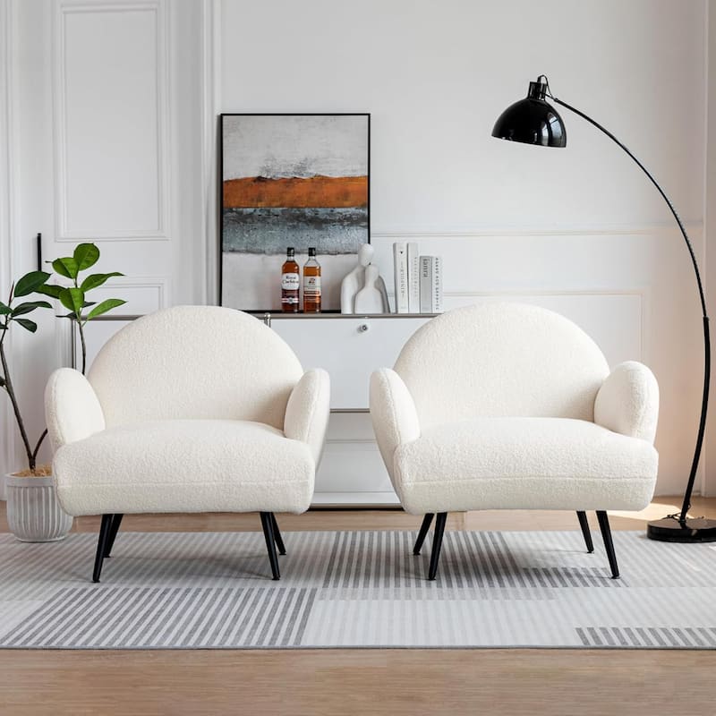 XINMICS Modern Accent Chair Upholstered Armchair for Living Room, Bedroom