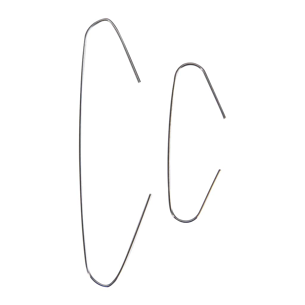 200-Count Holiday Decoration and Gift Collections Silver Ornament Hooks 2.5"