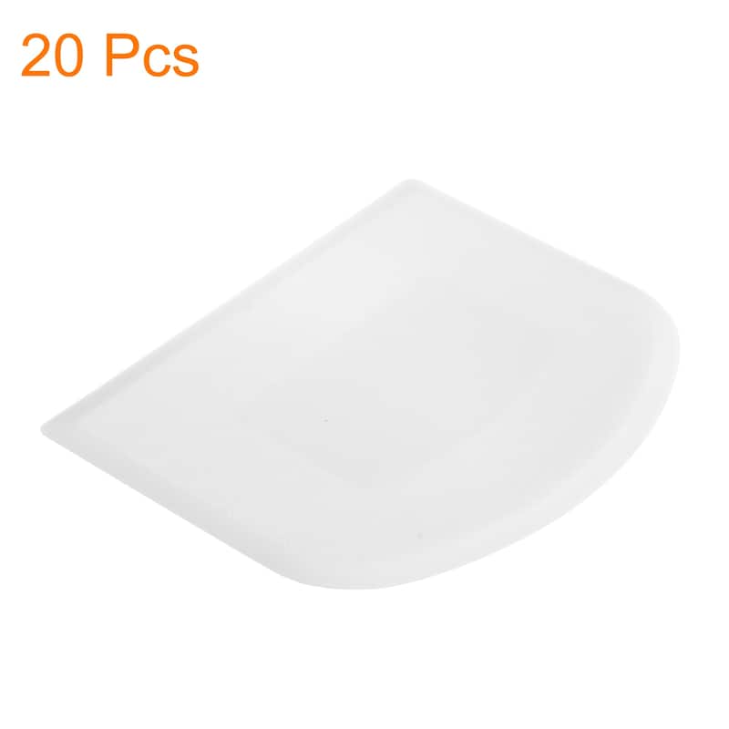 20Pcs Plastic Cake Scraper Dough Cutter for Kitchen, White