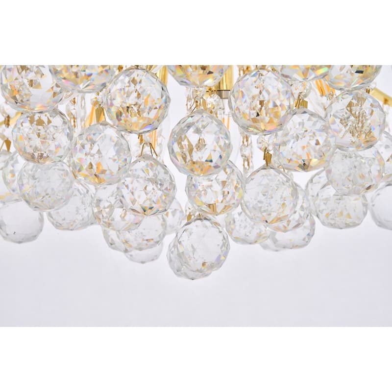 Elegant Lighting Gold 19-inch Royal-cut Crystal Clear Hanging 10-light Chandelier