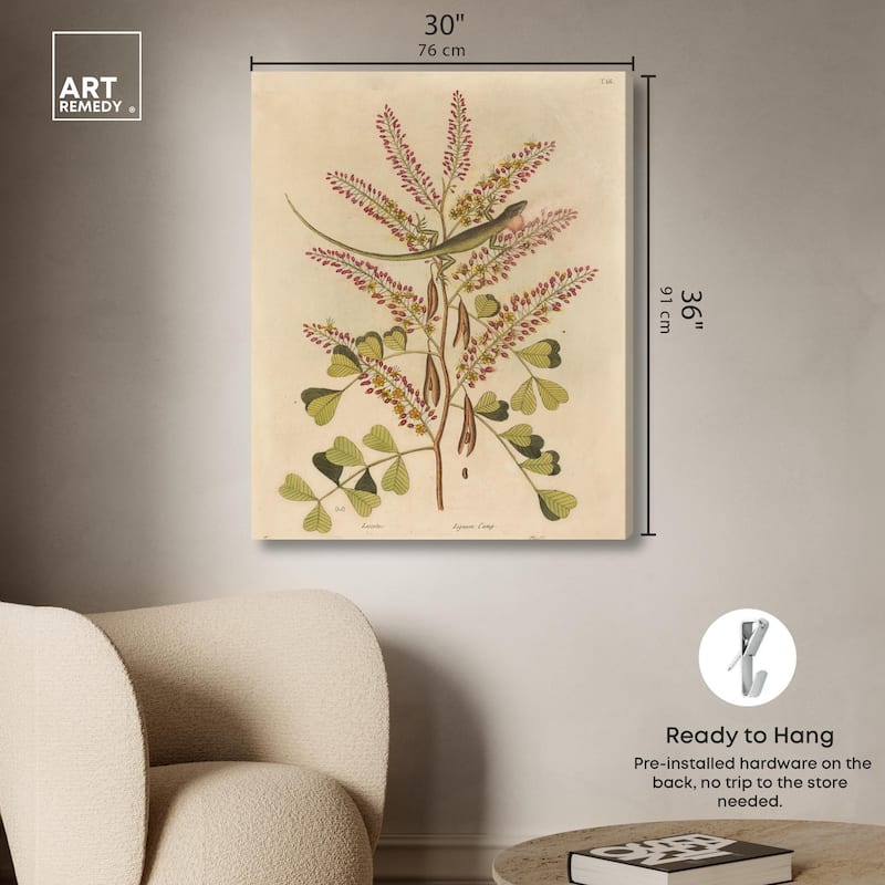 Green Lizard Canvas by Art Remedy, Gallery Wrapped