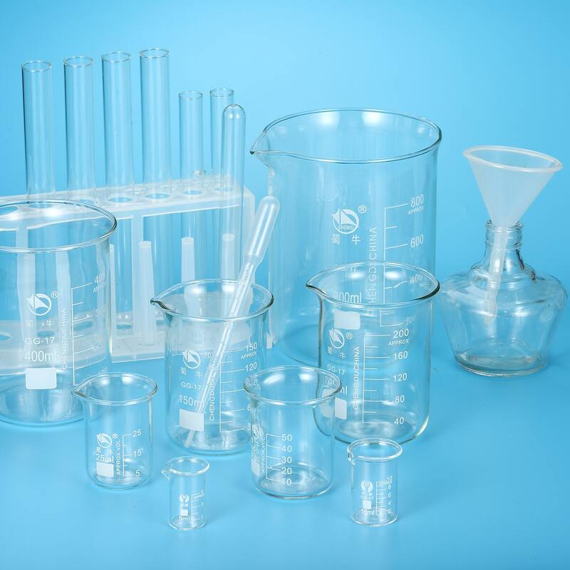 1000ml Low Form Glass Beaker, 3.3 Borosilicate Lab Measuring Cups - Clear