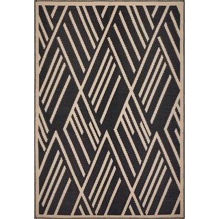 Tropical Black Diamond Indoor / Outdoor Area Rug - 5'x7' - Bed Bath ...