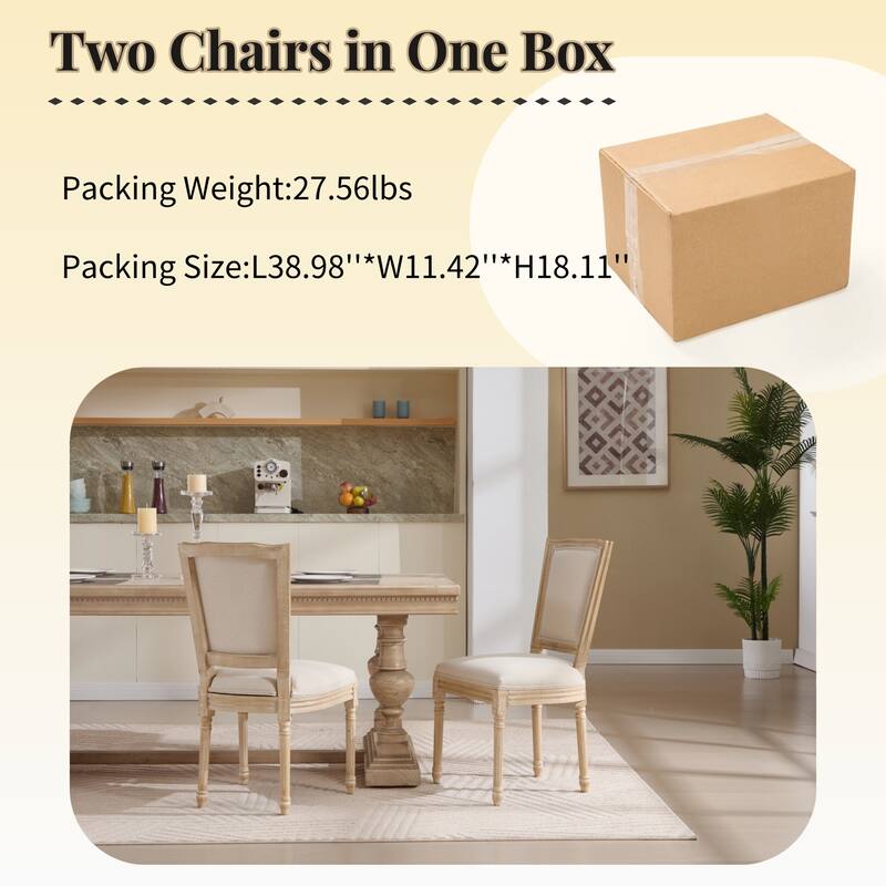 Set of 2 French Country Dining Chairs