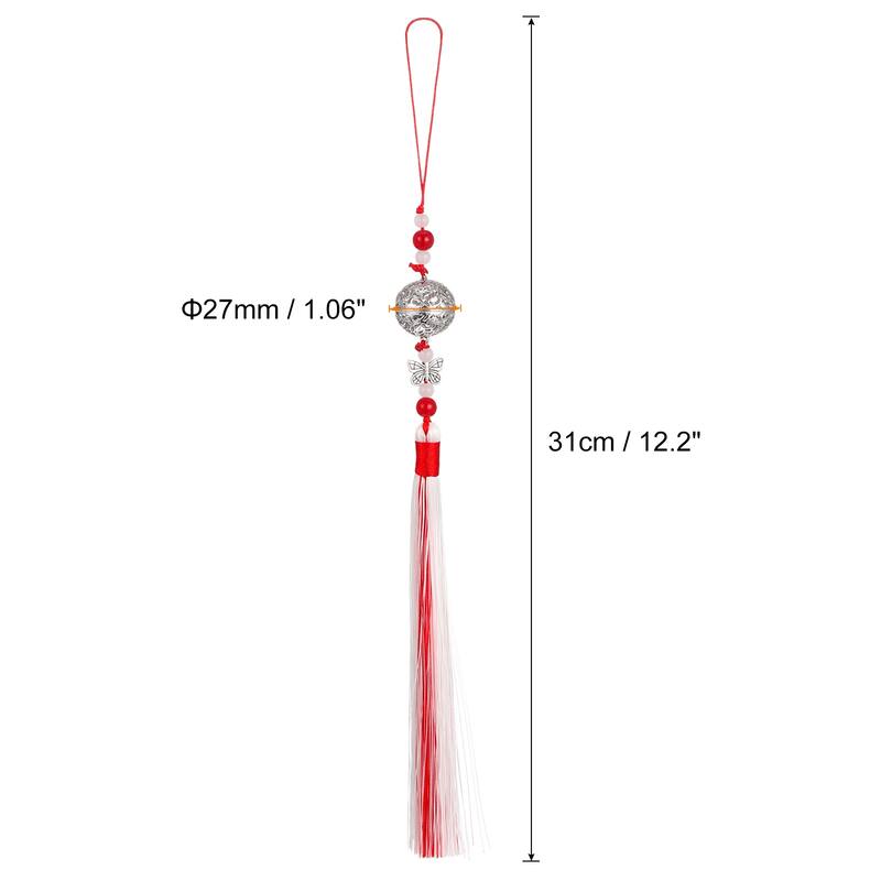 1Pcs 31cm/12.2" Pendants with Tassels, Classic Bells Tassel Pendant - Red