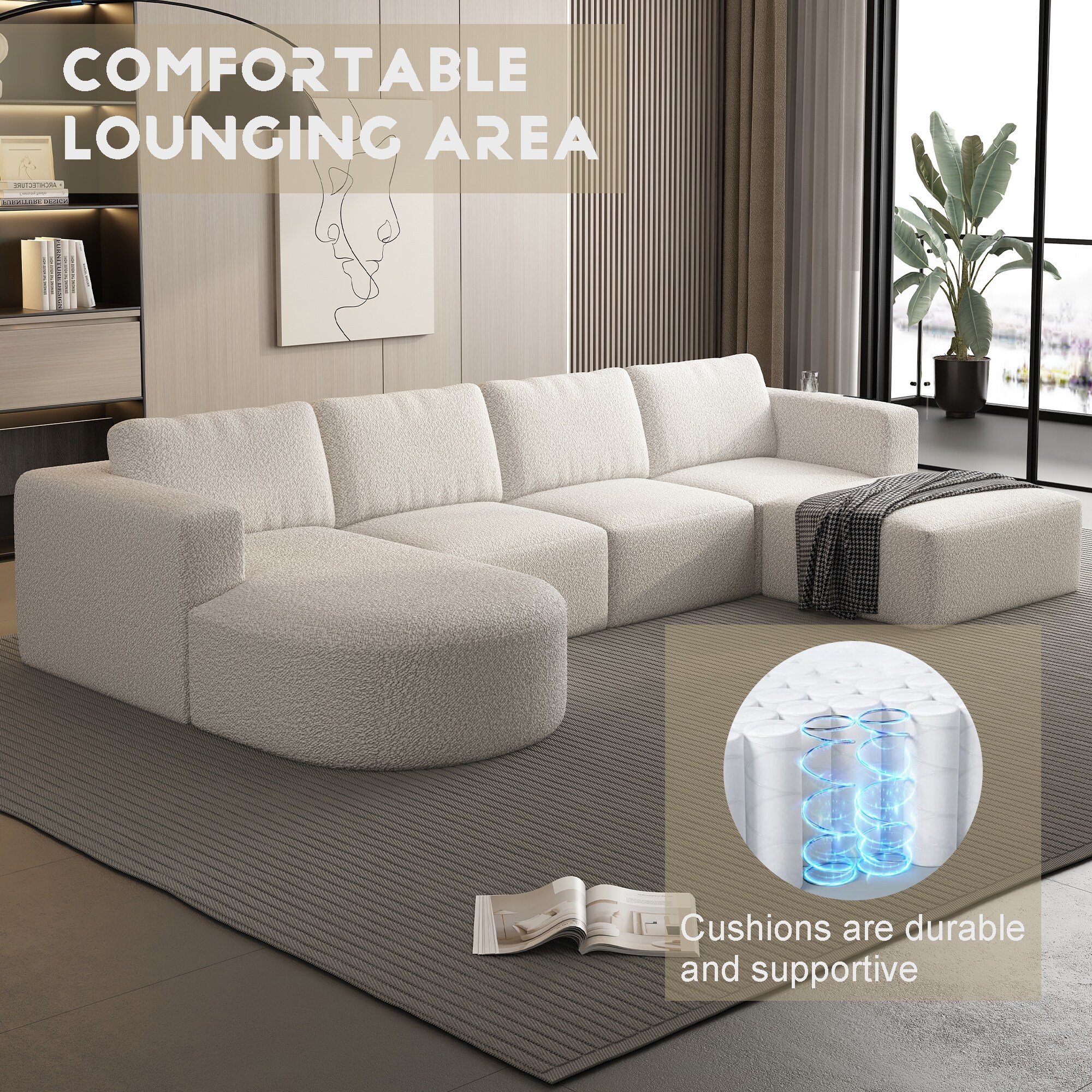 Memory foam sectional discount