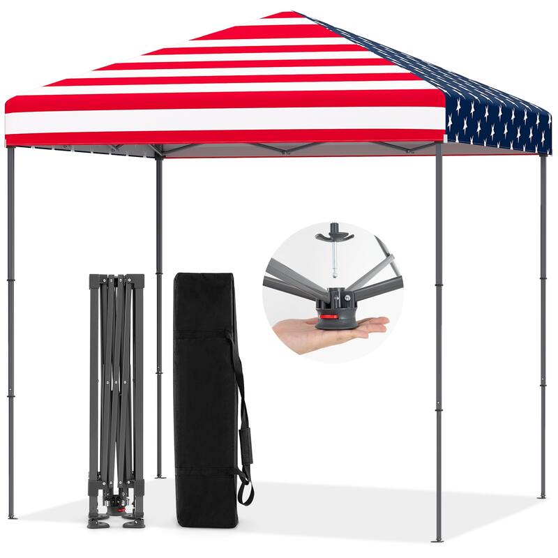 Gymax Patio 6.6x6.6ft Outdoor Pop-up Canopy Tent Portable Sun Shelter - Multi